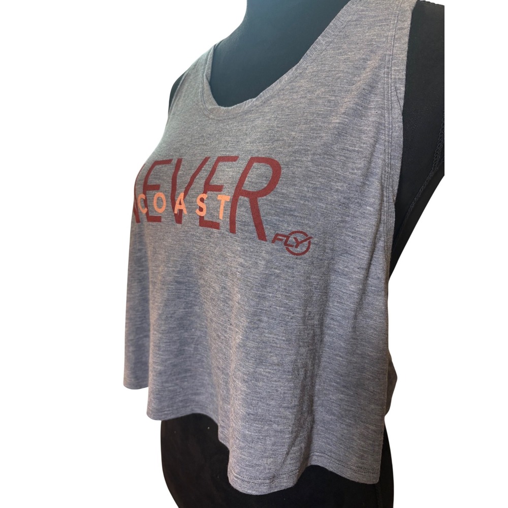 Lululemon Cropped Tank Top‎ Racerback Never Coast Athletic Gray Size 8 - Picture 2 of 6